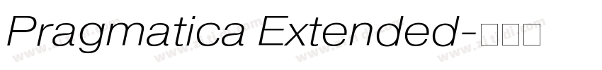 Pragmatica Extended字体转换